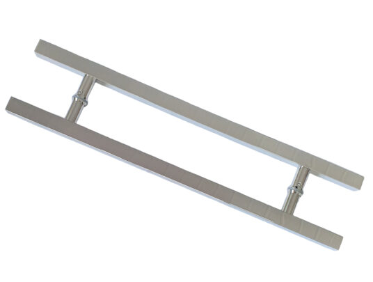 Puxador Porta Pivotante Portão Duplo Inox 304 100cm Quadrado Puxador Porta Pivotante Portão Duplo Inox 304 100cm Quadrado