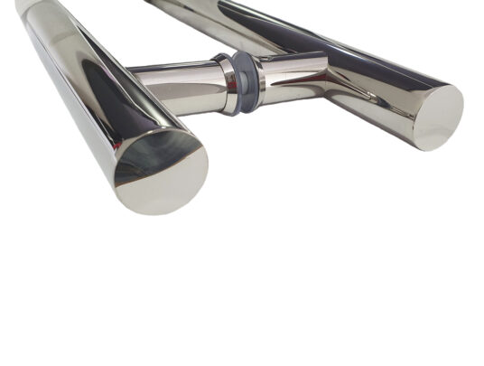 Puxador Porta Pivotante Portão Duplo Inox 304 150cm Redondo Puxador Porta Pivotante Portão Duplo Inox 304 150cm Redondo