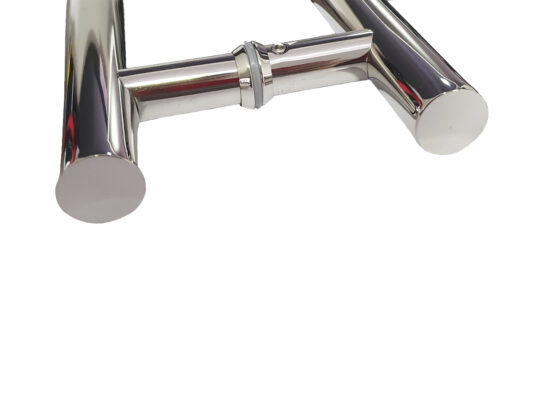 Puxador Porta Pivotante Portão Duplo Inox 304 40cm Redondo Puxador Porta Pivotante Portão Duplo Inox 304 40cm Redondo