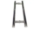 Puxador Porta Pivotante Portão Duplo Inox 304 40cm Redondo