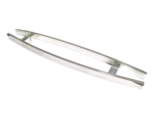 Puxador Porta Pivotante Portão Duplo Inox 304 40cm Chato Curvo Puxador Porta Pivotante Portão Duplo Inox 304 40cm Chato Curvo