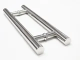 Puxador Porta Pivotante Portão Duplo Inox 304 45cm Redondo