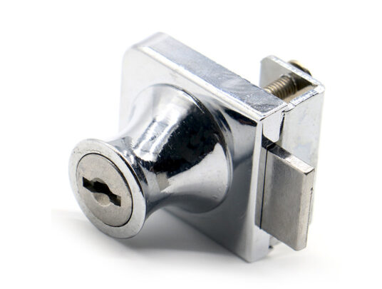 Fechadura Simples Cromado Para Vitrine Sem Furo Fechadura Simples Cromado Para Vitrine Sem Furo